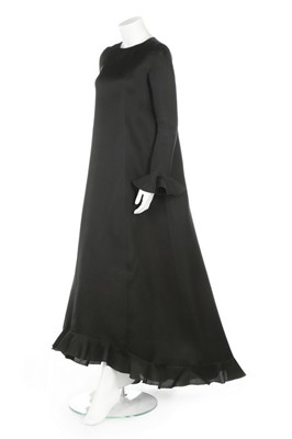 Lot 163 - A Balenciaga couture black gazar evening gown,...