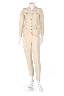 Lot 173 - An Yves Saint Laurent couture ivory silk...