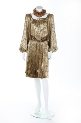 Lot 218 - An Yves Saint Laurent couture cloth of gold...