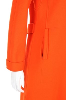 Lot 237 - An André Courrèges orange wool coat, circa...
