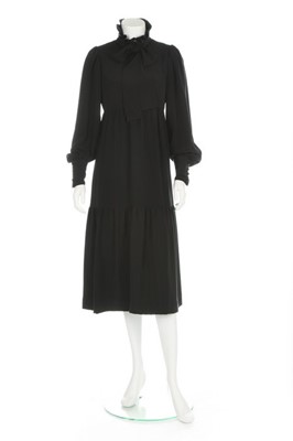 Lot 213 - An Yves Saint Laurent couture black silk...