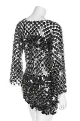 Lot 233 - A Paco Rabanne black rhodoid jacket and hot...