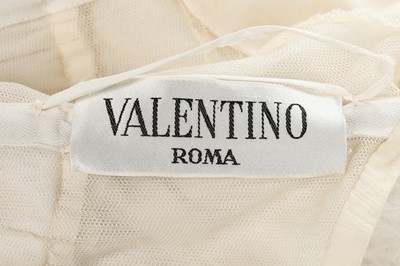 Lot 234 - A Valentino couture white crêpe and ostrich...