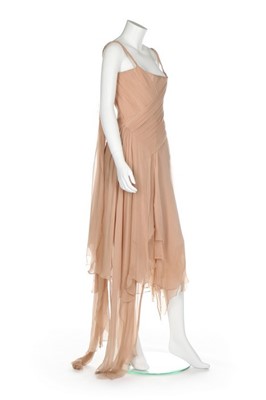 Lot 333 - An Alexander McQueen nude chiffon evening gown,...