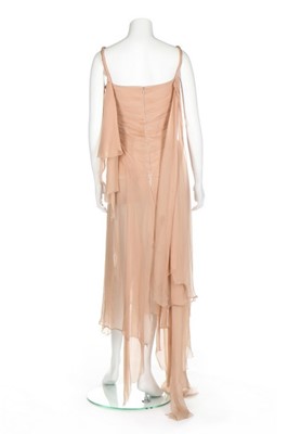 Lot 333 - An Alexander McQueen nude chiffon evening gown,...