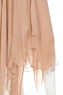 Lot 333 - An Alexander McQueen nude chiffon evening gown,...