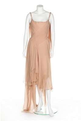 Lot 333 - An Alexander McQueen nude chiffon evening gown,...