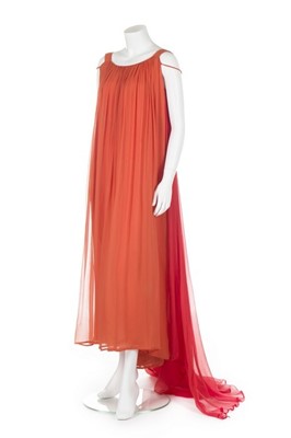 Lot 212 - An Yves Saint Laurent couture orange and red...