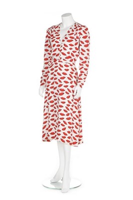 Lot 211 - A rare Yves Saint Laurent 'lips' print dress,...