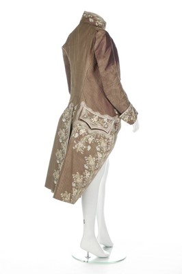 Lot 38 - Two embroidered satin waistcoats and a...