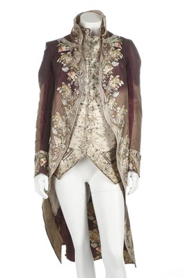 Lot 38 - Two embroidered satin waistcoats and a...