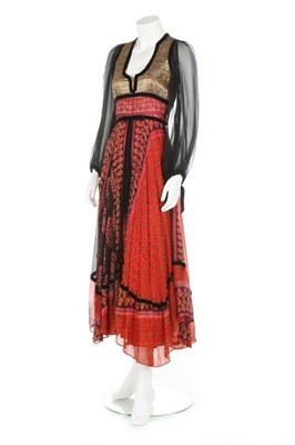 Lot 246 - A Thea Porter 'gypsy' dress, circa 1969,...