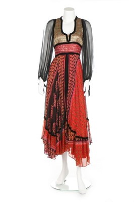 Lot 246 - A Thea Porter 'gypsy' dress, circa 1969,...