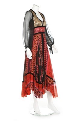 Lot 246 - A Thea Porter 'gypsy' dress, circa 1969,...