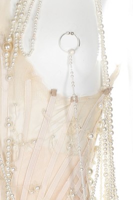 Lot 352 - Björk's Alexander McQueen pearl beaded 'bridal'...