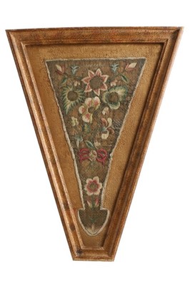 Lot 35 - An embroidered stomacher, circa 1700, the...