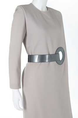 Lot 265 - A Pierre Cardin futuristic grey crêpe dinner...