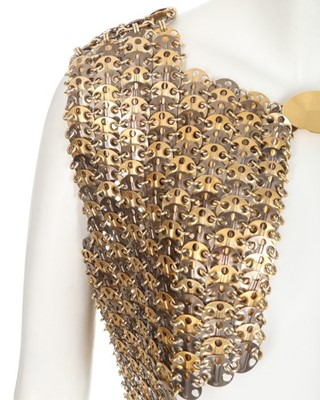 Lot 261 - A Paco Rabanne gilt and silver metal bolero,...