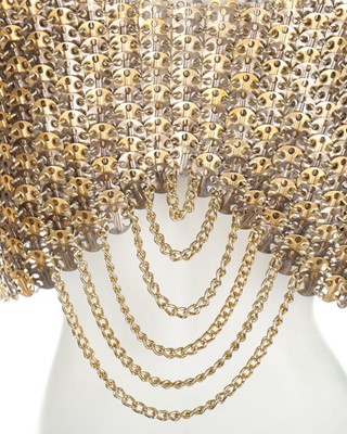 Lot 261 - A Paco Rabanne gilt and silver metal bolero,...