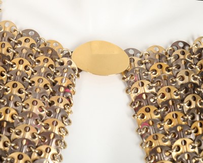 Lot 261 - A Paco Rabanne gilt and silver metal bolero,...