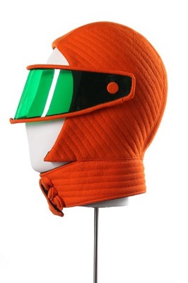 Lot 373 - A rare Gwen Pennington futuristic orange felt...