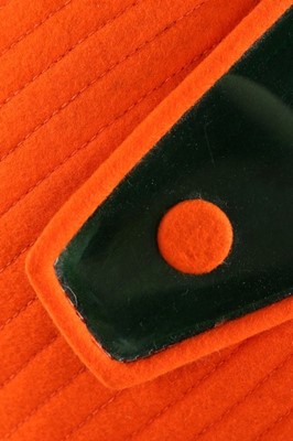 Lot 373 - A rare Gwen Pennington futuristic orange felt...