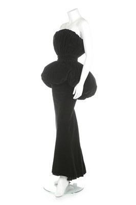 Lot 264 - An Antony Price black velvet evening gown,...