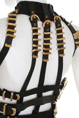 Lot 285 - A fine and rare Gianni Versace black silk...