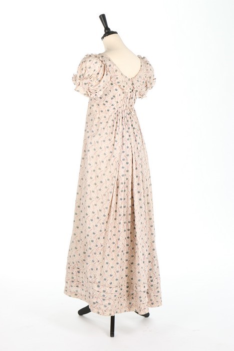 Lot 40 - A printed cotton day dress, circa 1825,