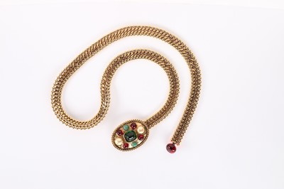 Lot 13 - A Chanel 'byzantine' gilt chain belt, 1980s,...