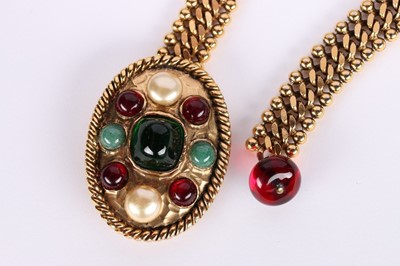 Lot 13 - A Chanel 'byzantine' gilt chain belt, 1980s,...