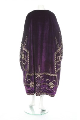 Lot 50 - A Hitchens of New York embroidered purple...