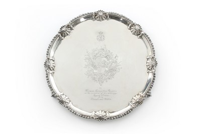 Lot 207 - The engraved silver salver, given by the Duke...