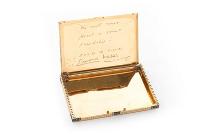 Lot 205 - The Cartier 18 karat gold cigarette case...