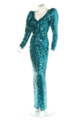 Lot 210 - Princess Diana's Catherine Walker sea-green...