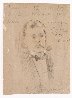 Lot 198 - A pencil portrait of HRH Prince Edward, dated...