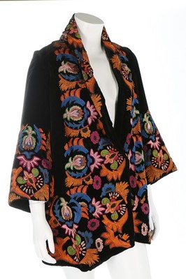 Lot 65 - A Drecoll embroidered velvet opera jacket,...