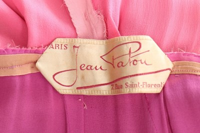 Lot 59 - A Jean Patou couture chiffon evening gown,...