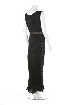 Lot 73 - A Mariano Fortuny black silk Delphos gown,...