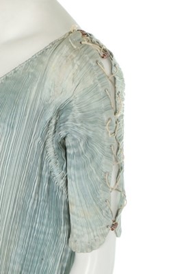Lot 70 - A Mariano Fortuny pale blue pleated silk...
