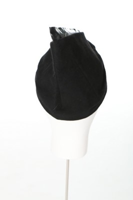Lot 96 - A Jeanne Lanvin black felt conical hat, early...