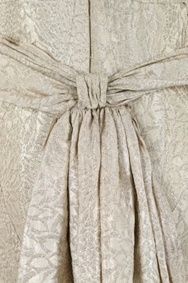 Lot 91 - A rare Jenny couture gold lamé evening gown,...