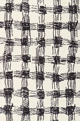 Lot 101 - A Jacques Fath couture printed cotton piqué...