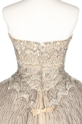Lot 124 - An Elizabeth Arden embroidered cocktail dress,...