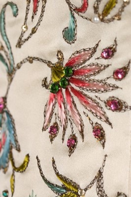 Lot 133 - A Lesage embroidered satin bodice, probably...
