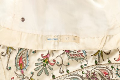 Lot 133 - A Lesage embroidered satin bodice, probably...
