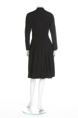 Lot 129 - A Claire McCardell by Townley black wool dress,...
