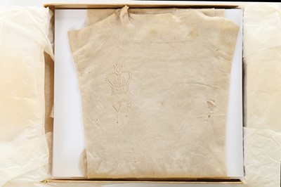 Lot 83 - Queen Victoria's ivory silk stockings, mid...