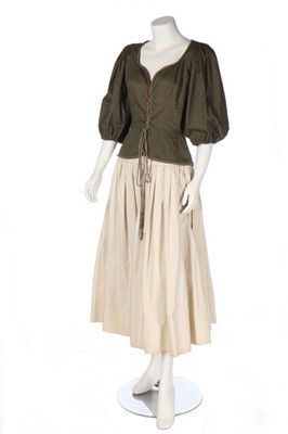 Lot 91 - An Yves Saint Laurent brown cotton 'gipsy'...