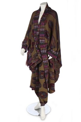 Lot 92 - A Bill Gibb knitted ensemble, 'Moon and Buddha'...